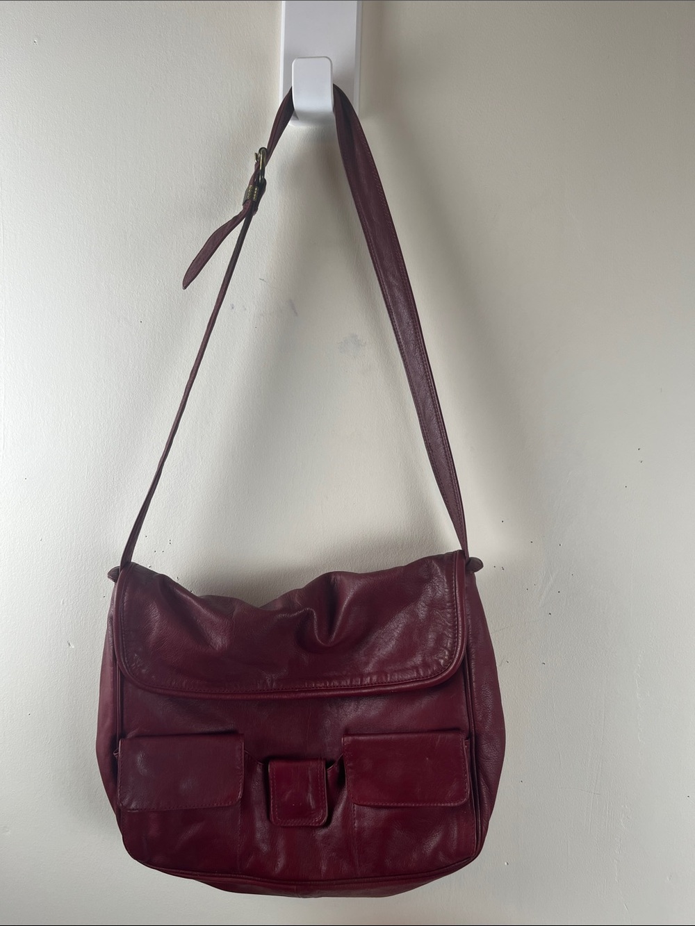 Vintage Nordstrom Burgundy Leather Slouchy
